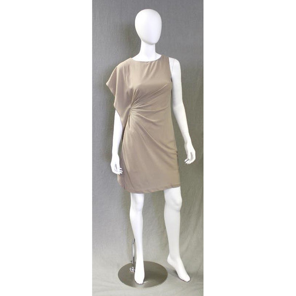 Asymmetrical Crinkle Dress - Khaki